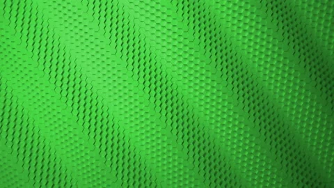 Green minimalism. Wave motion. A mosaic surface with moving hexagons. Abstract g Stock Footage 157231908