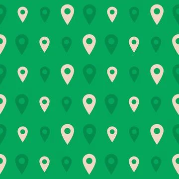 Green minimalistic pattern with white arrows. Vector pattern with labels. V.. Stock Illustration