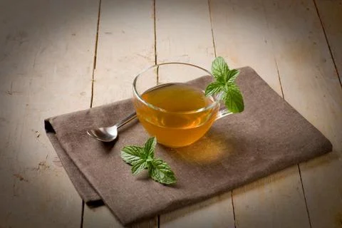 Green mint tea Stock Photos
