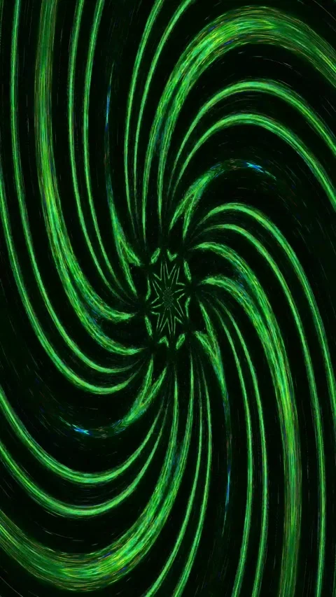 Green mist mesmerizing endless tunnel loop animation Stock Footage 335601801
