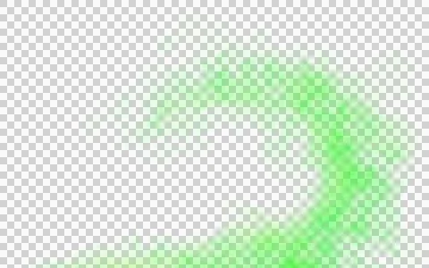 Green mist swirling smoke texture with transparent background 库存插图