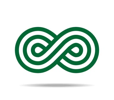 The green mobius loop. The sign of infinity logo Stock Illustration
