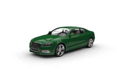 Green Model Car Stock Illustration