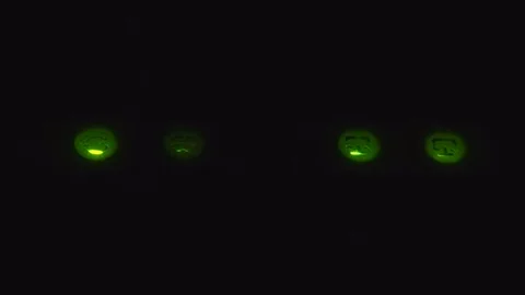 Green modem LEDs in the dark Stock Footage 112295431