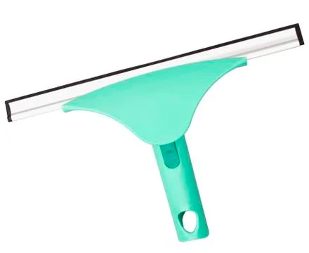 Green modern design squeegee for windows on a white background Stock Photos