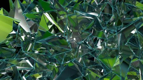 Green modern low poly background, 3D rendering Illustrazione stock