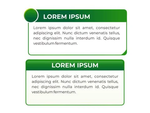 Green modern text box banner set for business presentation and corporate in.. Stock Illustration