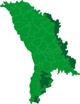 Green Moldova map Stock Illustration