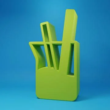 Green Molecule icon isolated on blue background. Structure of molecules in .. Stock Illustration