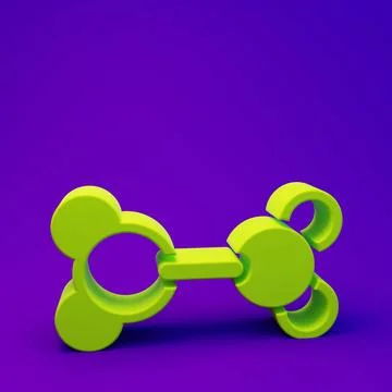 Green Molecule icon isolated on purple-blue background. Structure of molecu.. Stock Illustration