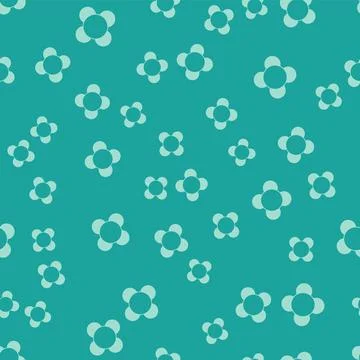 Green Molecule icon isolated seamless pattern on green background. Structure of イラスト素材