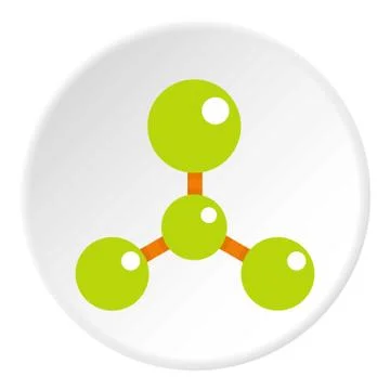 Green molecule structure dna icon circle Stock Illustration