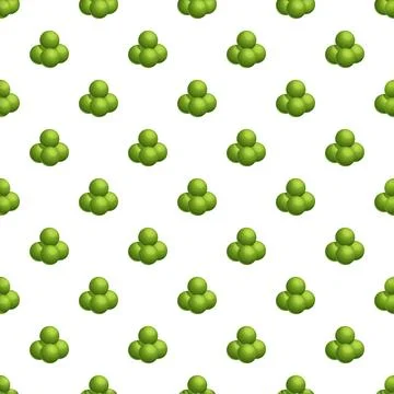 Green molecules forming a repeating atom science pattern イラスト素材
