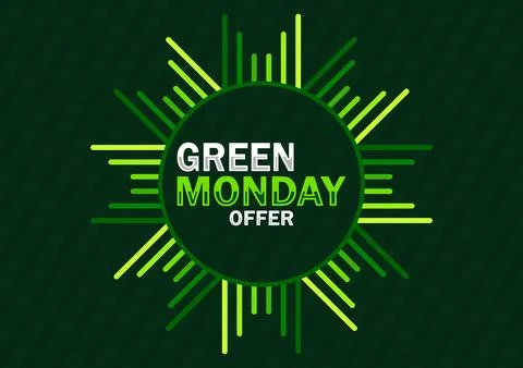 Green Monday Offer Illustrazione stock