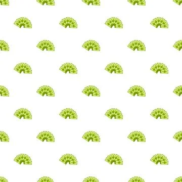 Green money banknotes seamless pattern background design Stock Illustration