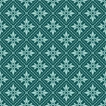 Green monochrome asian native pattern Stock Illustration