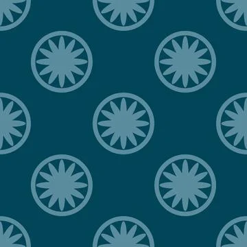 Green monochrome boho circle Stock Illustration
