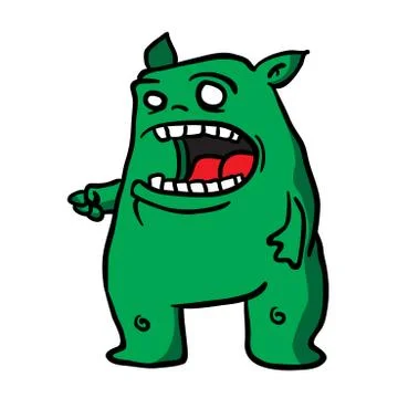 Green monster 1 Stock Illustration