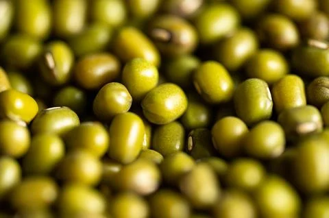 Green Moong Dal.. Macro Close-up Stock Photos