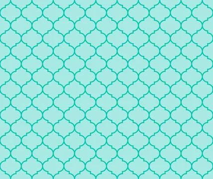 Green moroccan seamless pattern, islamic pattern, textile Illustrazione stock