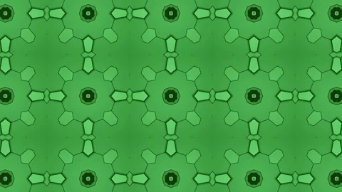 Green Morphing Flower Animation, Abstract Changing Floral Loop Stock Footage 313929432