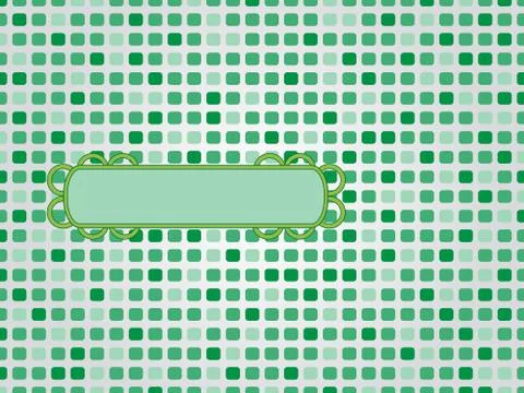Green mosaic background Illustrazione stock