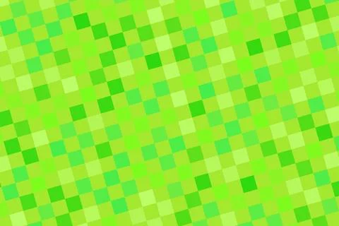 Green mosaic pattern with small squares on bright background Stock Illustration
