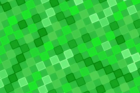 Green mosaic pattern with squares and geometric design Illustrazione stock