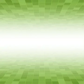 Green Mosaic Tile Square Background. Perspective. Stock Illustration