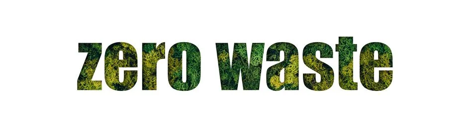 Green moss with copy-space Stock Photos