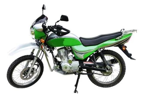 Green motorcycle Stock Photos
