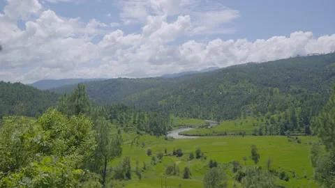 Green mountain and cloud moving Stock Footage 201839759