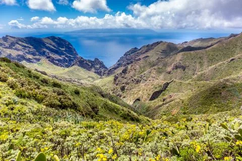 Green mountain landscape Stock Photos