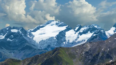 Green mountain landscape time lapse scene Stock Footage 263321526