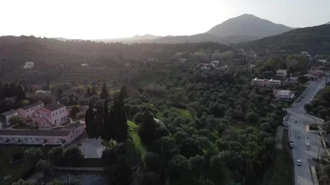 Green mountain to Messonghi Corfu 動画素材 281144122