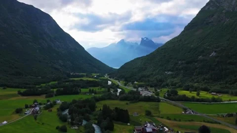Green Mountain Pass With Clouds Stock Footage 322823425