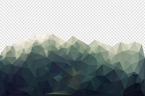 Green Mountain polygon Stock Illustration