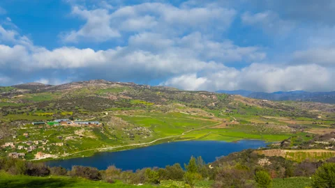 Green mountain valley Stock Footage 338050556