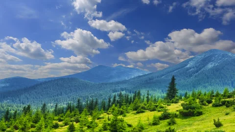 Green mountain valley landscape Stock Footage 329673446