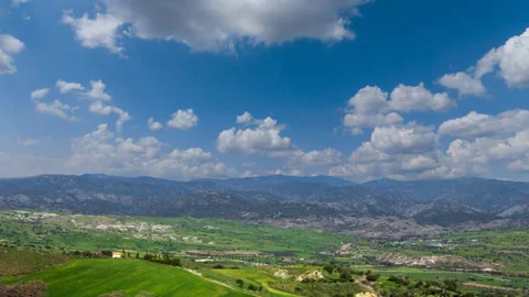 Green mountain valley scene time lapse scene Stock Footage 289621003