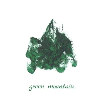 Green mountain vector Stock Illustration