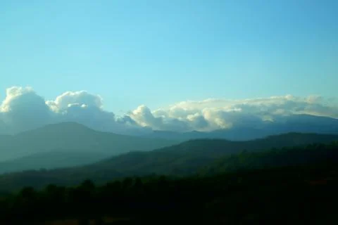 Green Mountains &amp;amp; Cloud View 2 (Inland of Greece) 스톡 사진