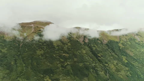 Green mountains and Clouds Stock Footage 154548362