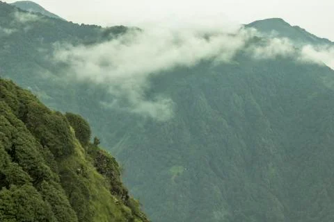 Green mountains cloud Stock Photos