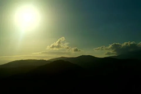 Green Mountains &amp; Cloud View 3 Under the Sun (Inland of Greece) 스톡 사진