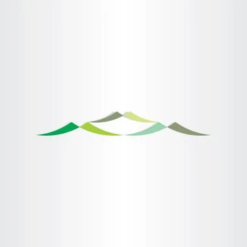 Green mountains logotype design icon Stock-Illustration