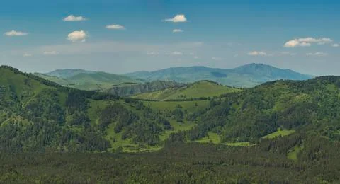 Green mountains Stock Photos