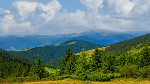 Green mountains time lapse Stock Footage 57324873