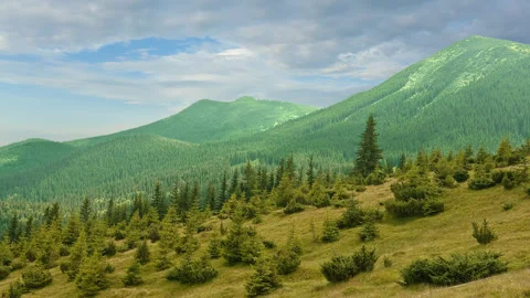 Green mountains time lapse scene Video stock 267955234