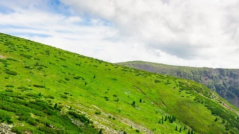The green mountainside. Time lapse Stock Footage 121697765